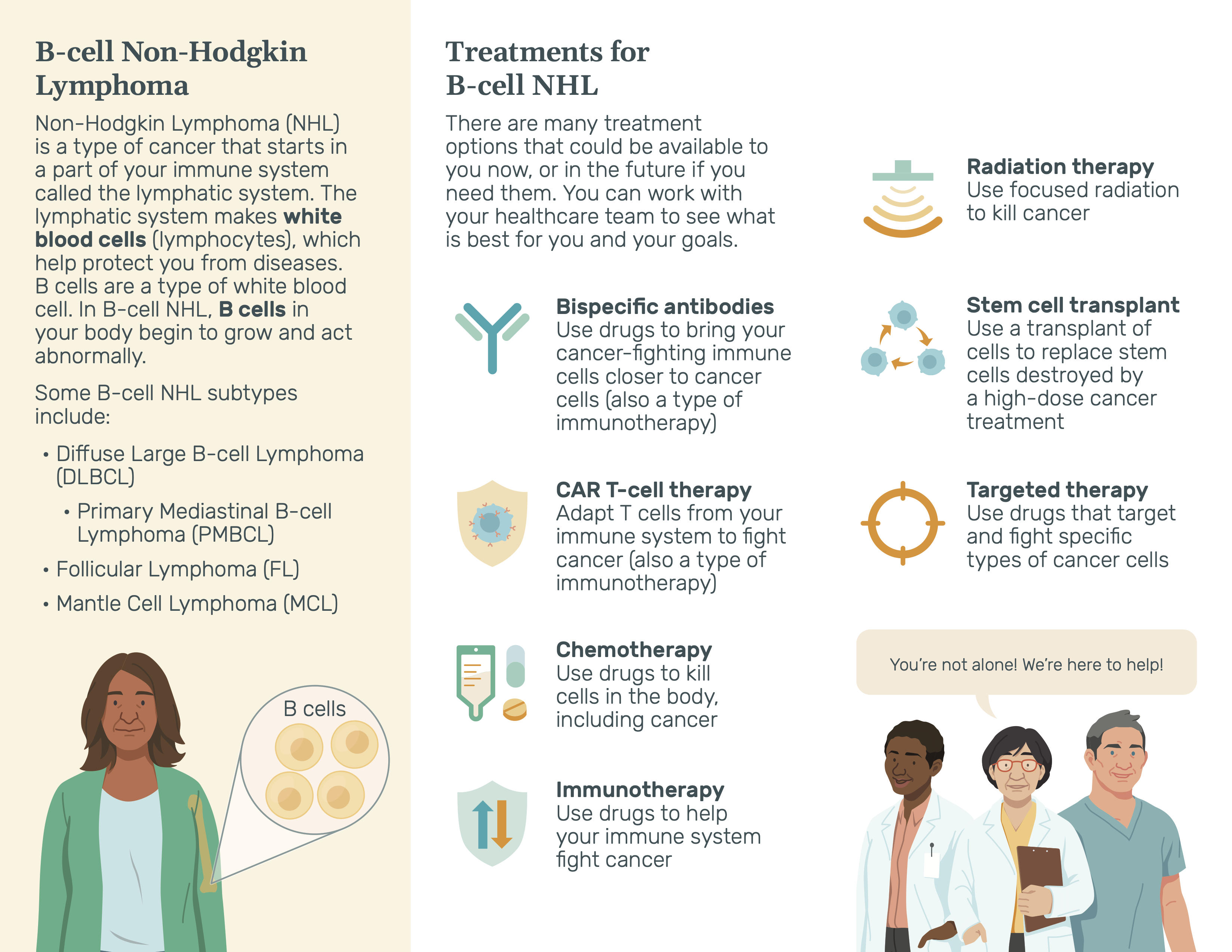 Pop-up preview of B-cell Non-Hodgkin Lymphoma (print version), page 1.