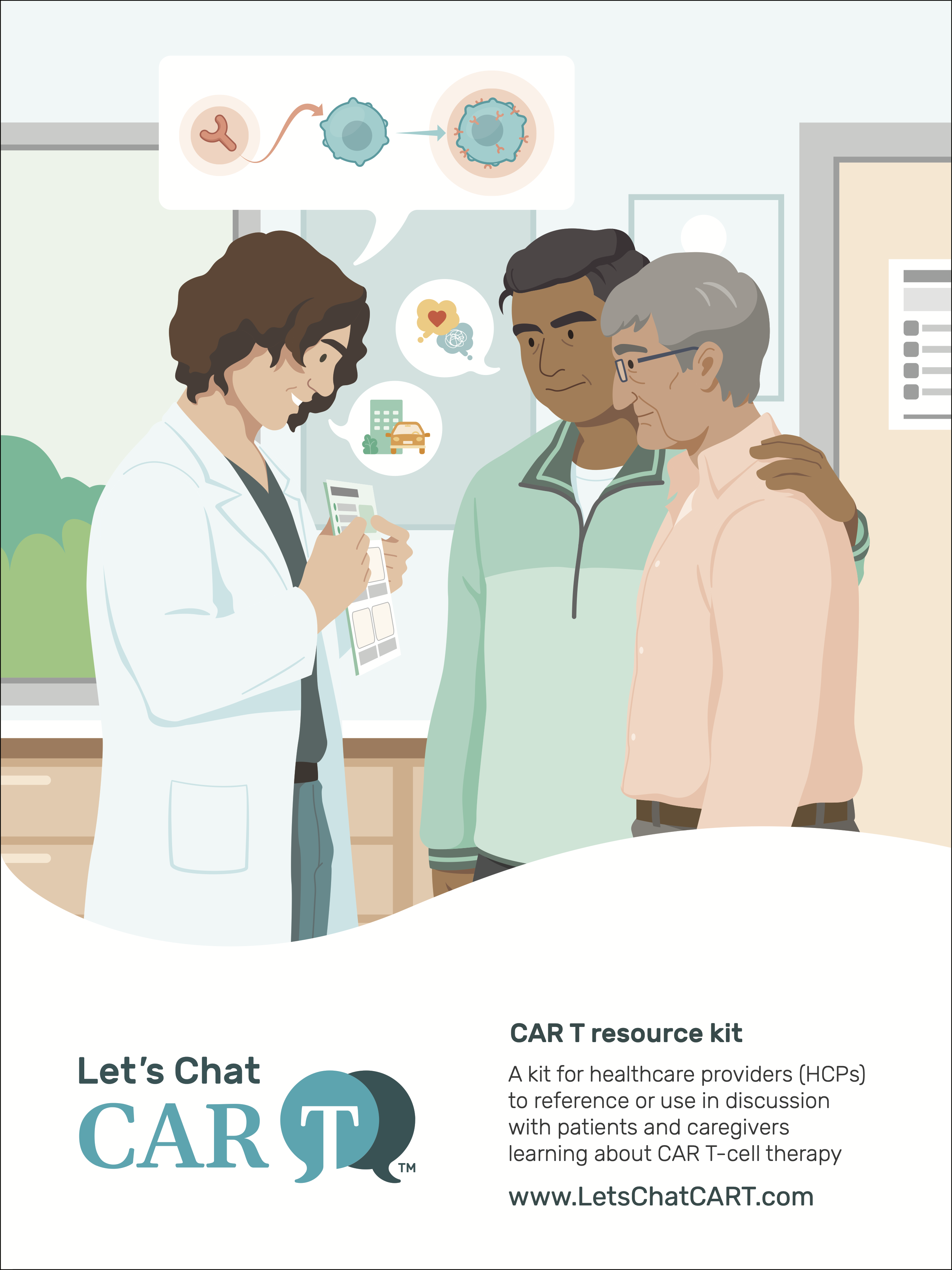 Pop-up preview of HCP CAR T Resource Kit (print version), page 1.